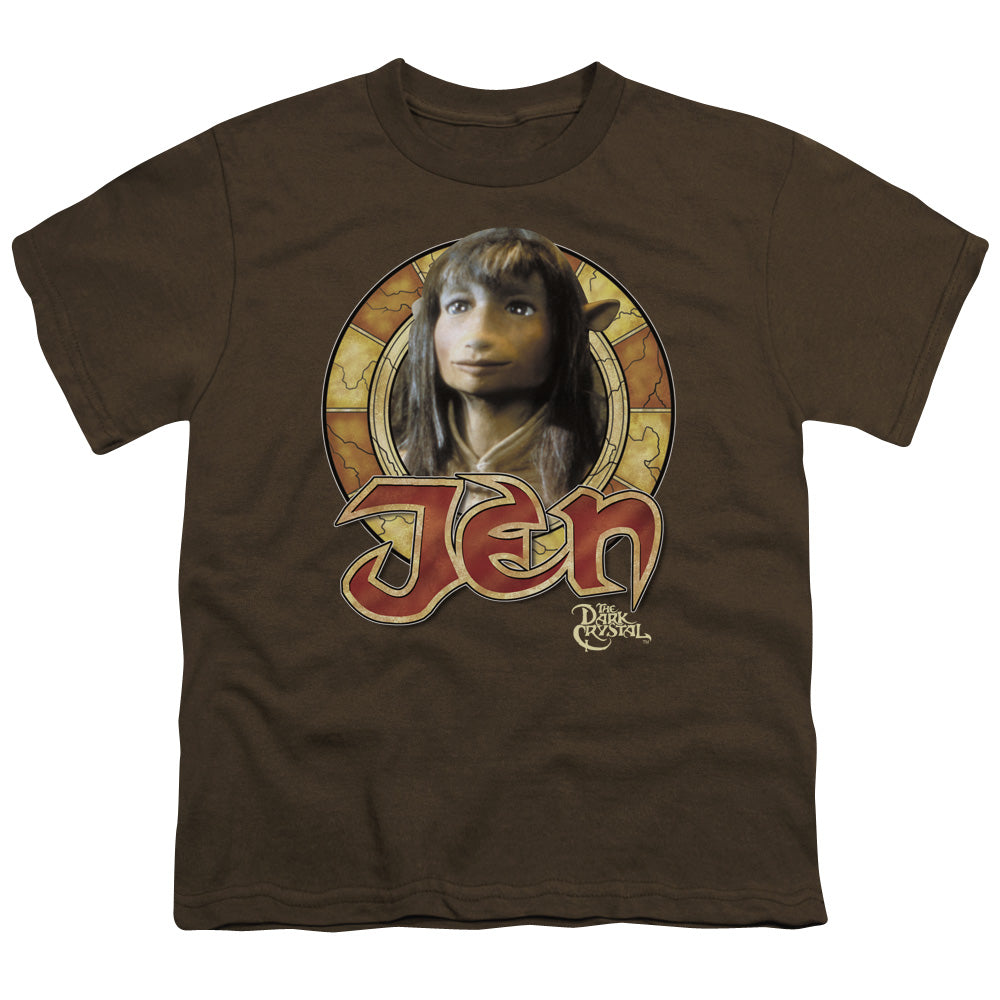 Dark Crystal - Jen Circle - Short Sleeve Youth 18/1 - Coffee T-shirt