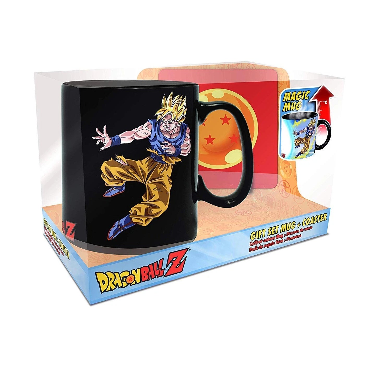 Dragon Ball Z Goku & Buu Heat Changing Mug and Coaster Set