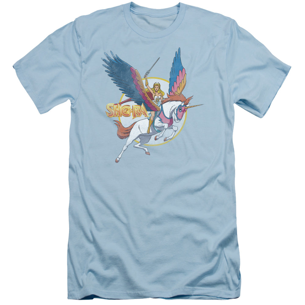 She Ra - And Swiftwind - Short Sleeve Adult 30/1 - Light Blue T-shirt