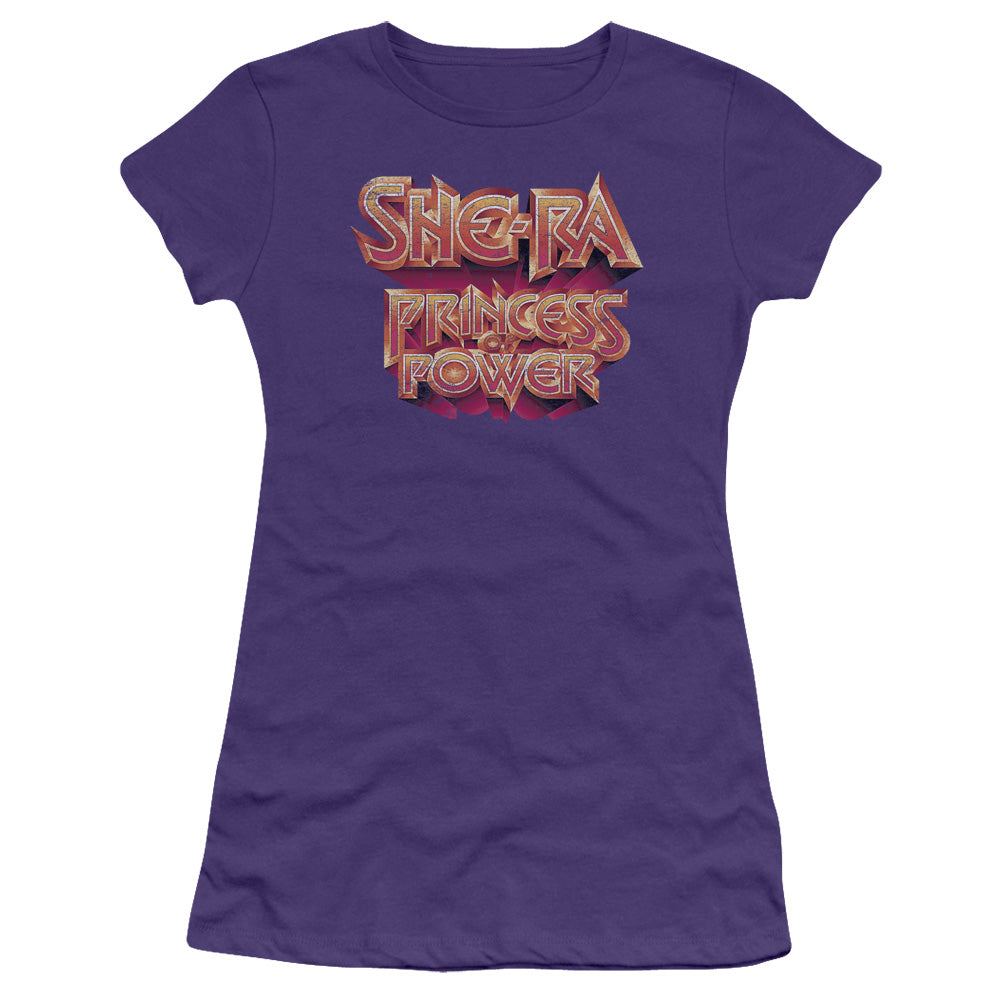 She Ra - Logo - Short Sleeve Junior Sheer - Purple T-shirt