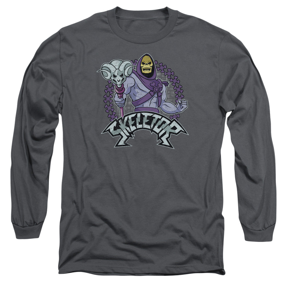 Masters Of The Universe - Skeletor - Long Sleeve Adult 18/1 - Charcoal T-shirt