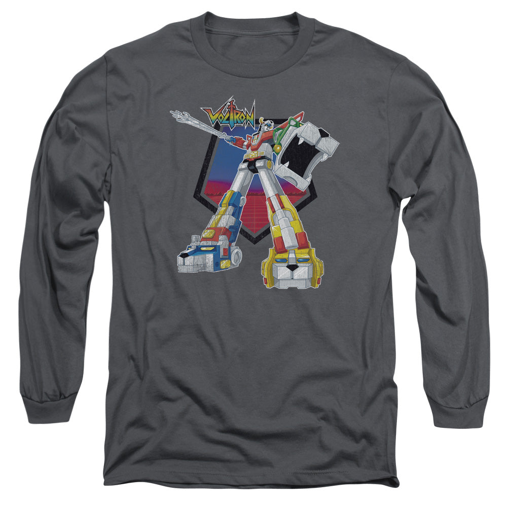 Voltron - Blazing Sword - Long Sleeve Adult 18/1 - Charcoal T-shirt