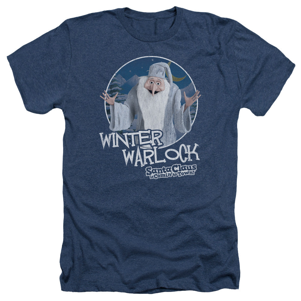 Santa Claus Is Comin To Town - Winter Warlock - Adult Heather - Navy