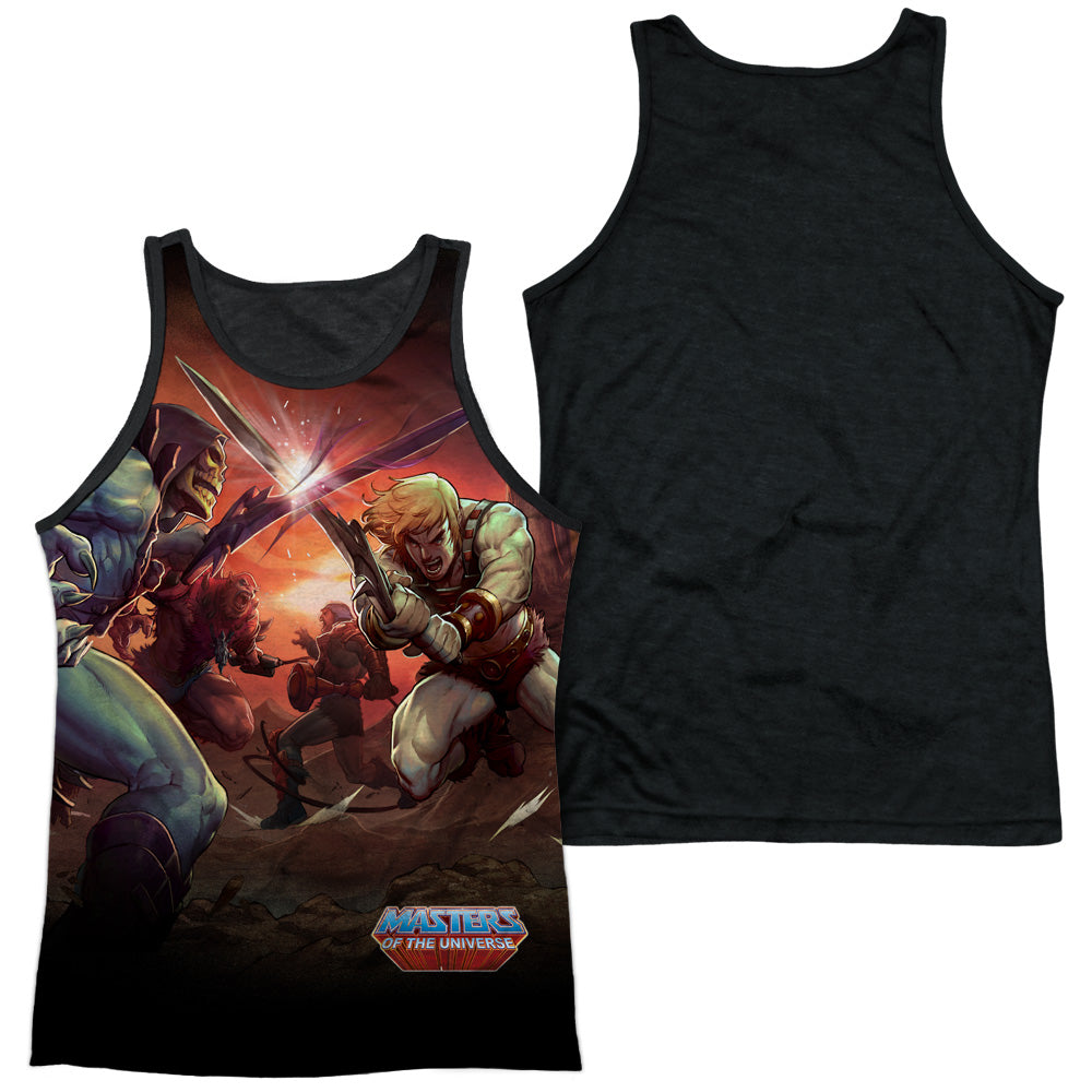 Masters Of The Universe - Battle - Adult Poly Tank Top Black Back - White