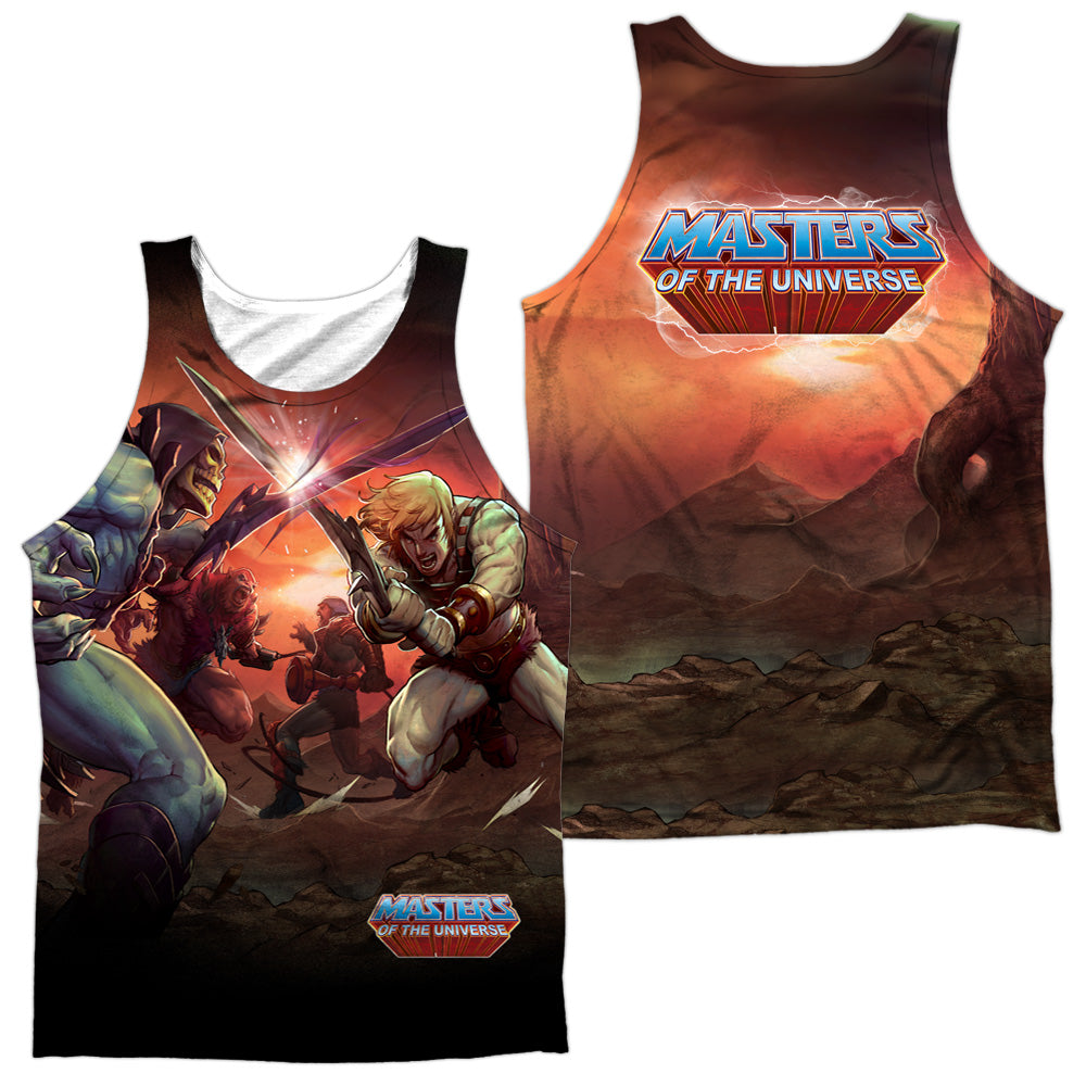 Masters Of The Universe - Battle (Front/back Print) - Adult 100% Poly Tank Top - White