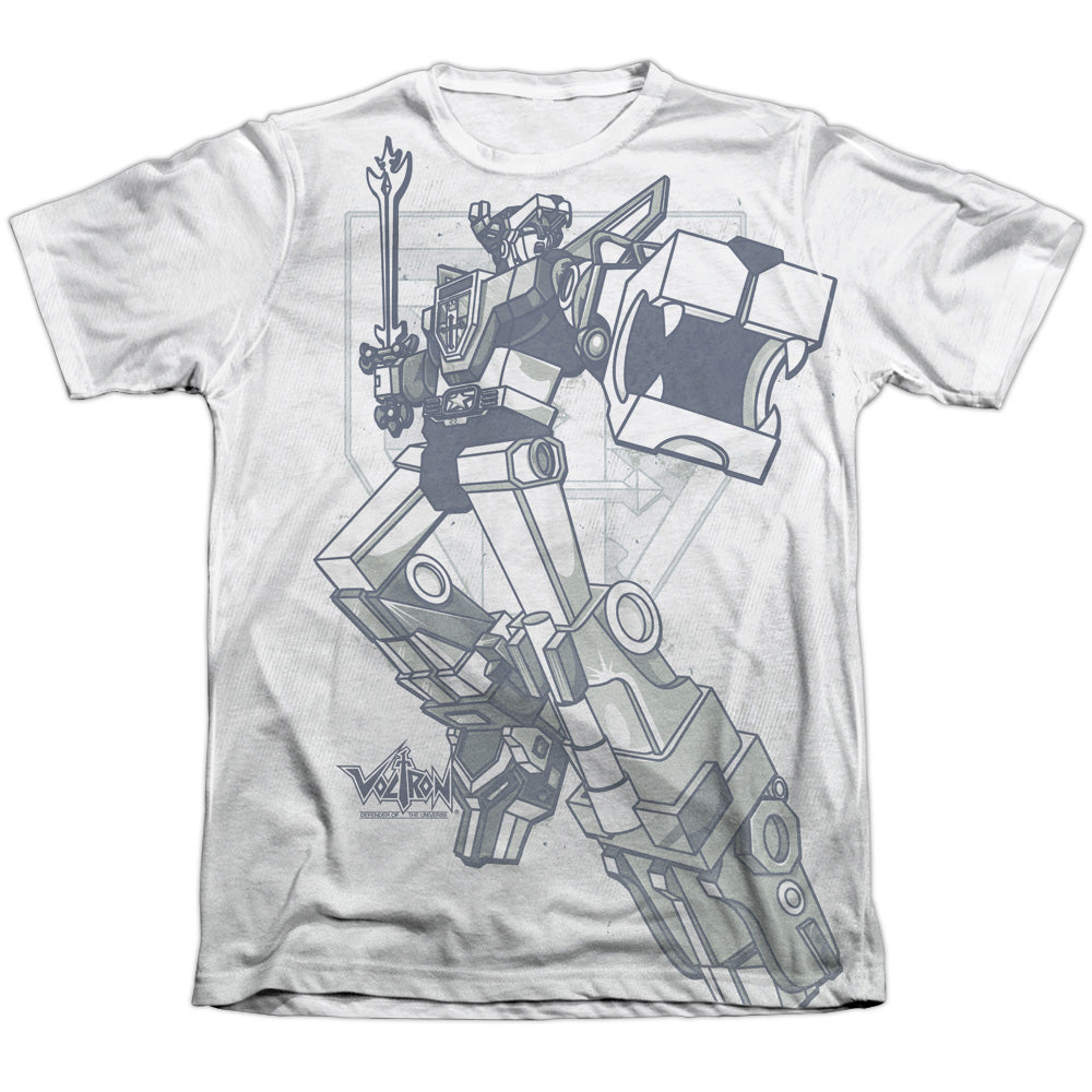 Voltron - Defender - Adult Poly/cotton Short Sleeve Tee - White T-shirt