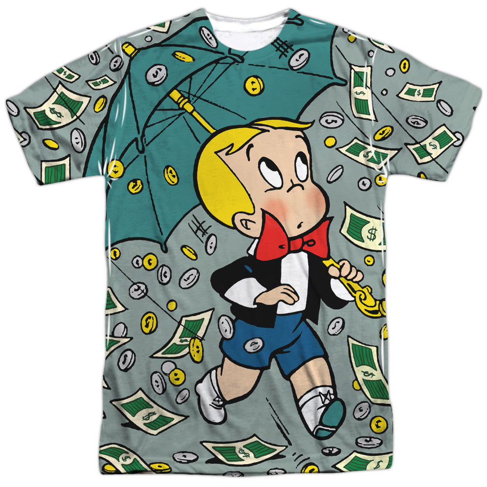 Richie Rich - Let It Rain - Short Sleeve Adult Poly Crew - White T-shirt