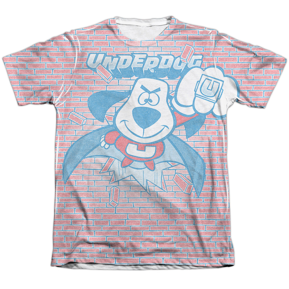 Underdog - Burst - Adult Poly/cotton Short Sleeve Tee - White T-shirt