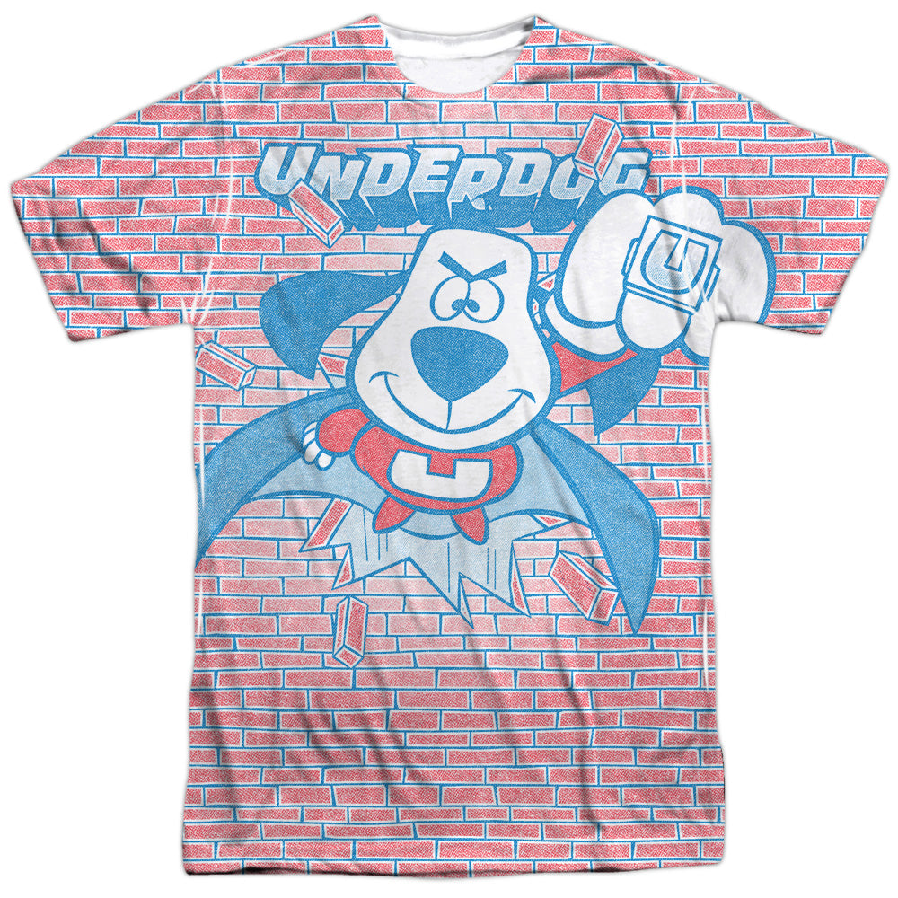 Underdog - Burst - Short Sleeve Adult Poly Crew - White T-shirt
