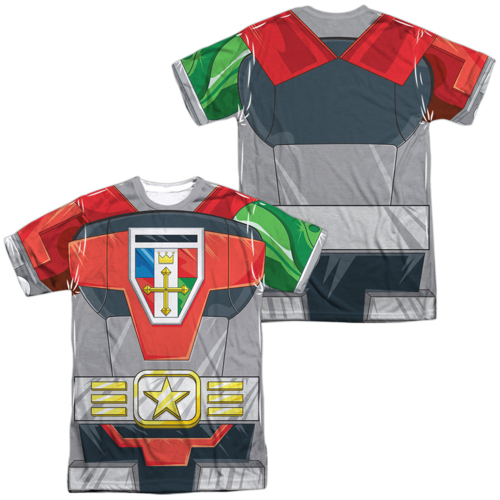 Voltron - Costume (Front/back Print) - Short Sleeve Adult Poly Crew - White T-shirt