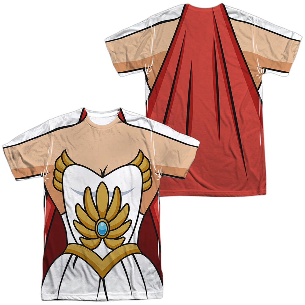 She Ra - Costume (Front/back Print) - Short Sleeve Adult Poly Crew - White T-shirt