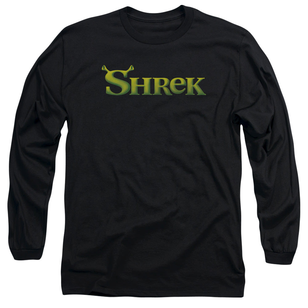 Shrek - Logo - Long Sleeve Adult 18/1 - Black T-shirt