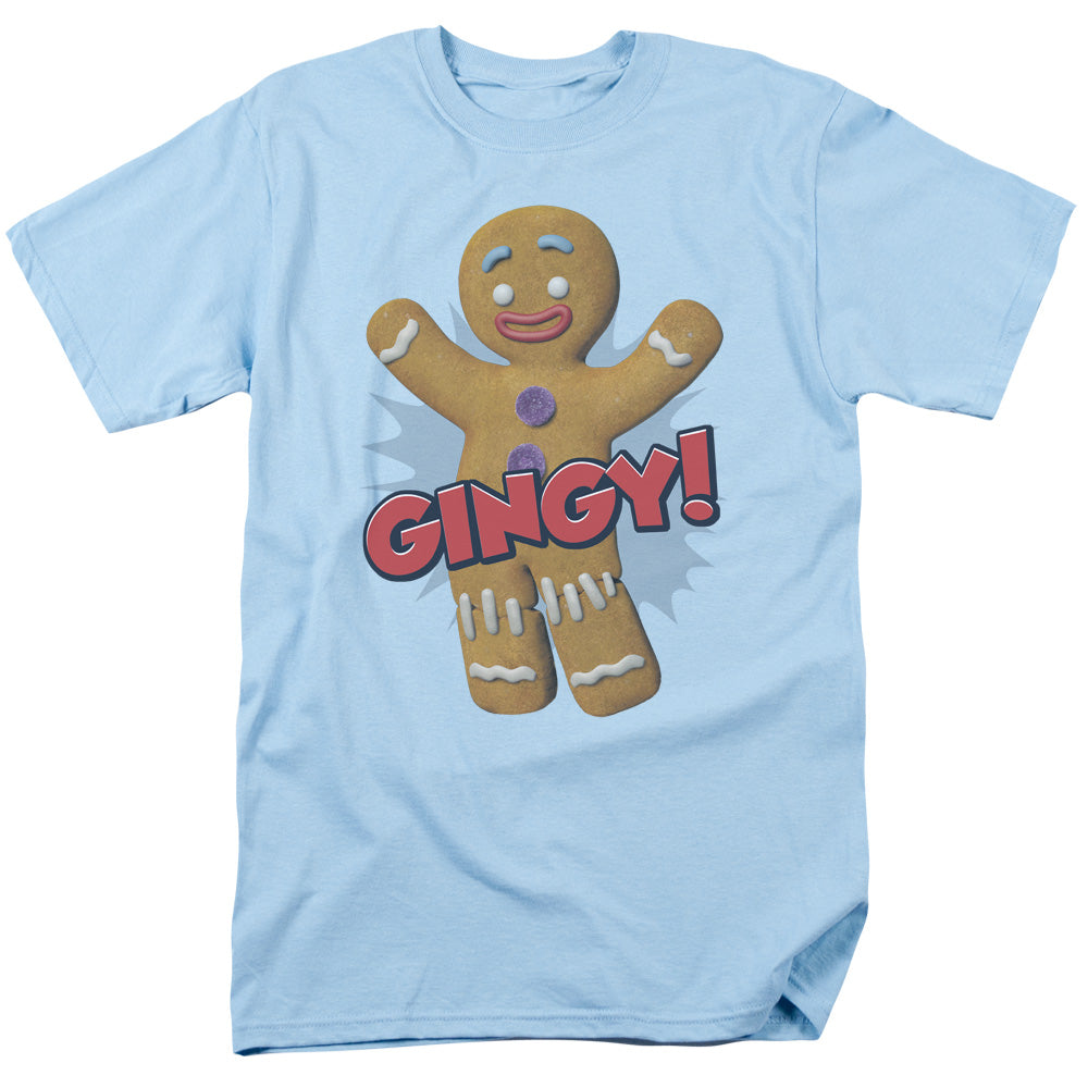 Shrek - Gingy - Short Sleeve Adult 18/1 - Light Blue T-shirt