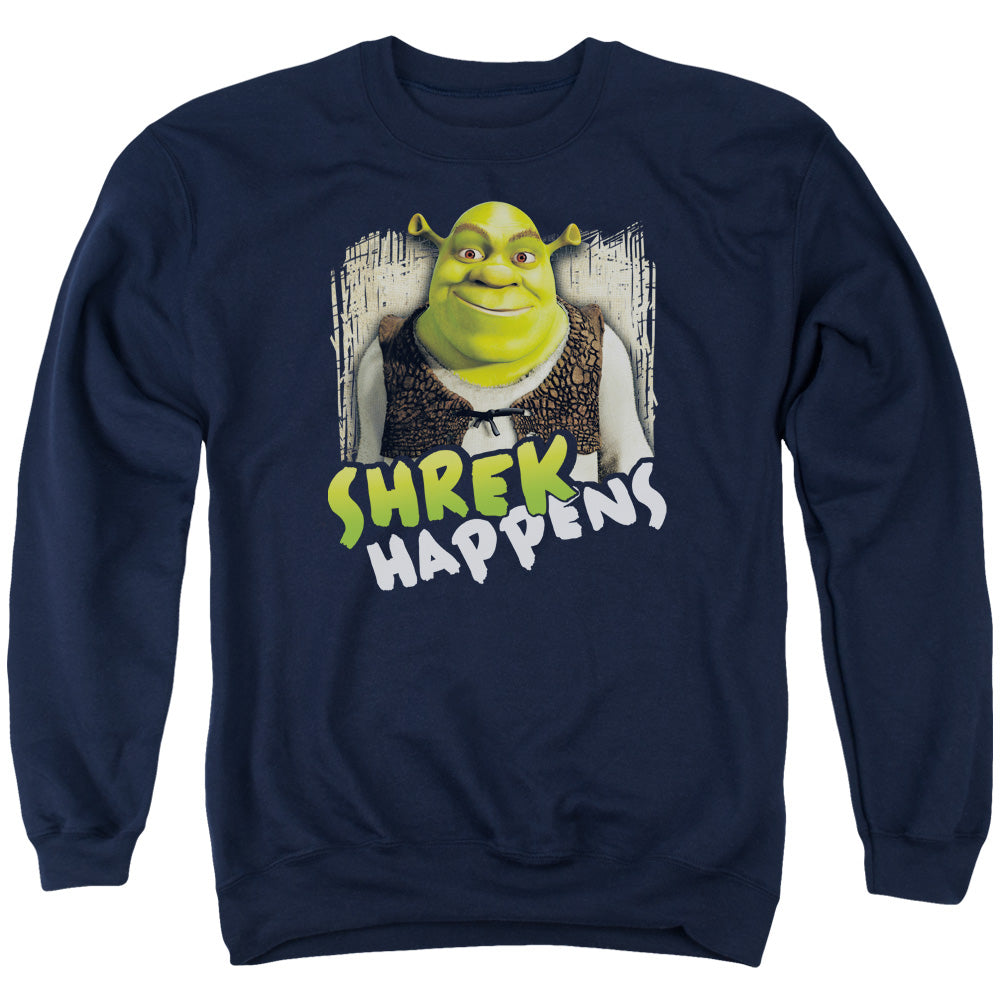 Shrek - Happens - Adult Crewneck Sweatshirt - Navy