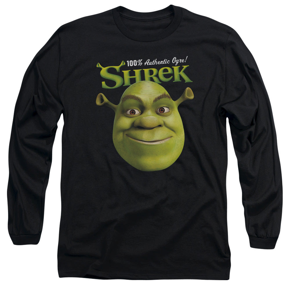 Shrek - Authentic - Long Sleeve Adult 18/1 - Black T-shirt