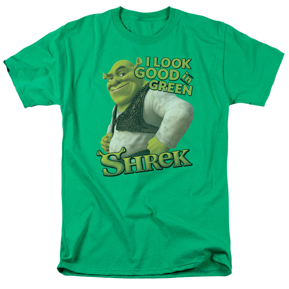 Shrek - Looking Good - Short Sleeve Adult 18/1 - Kelly Green T-shirt