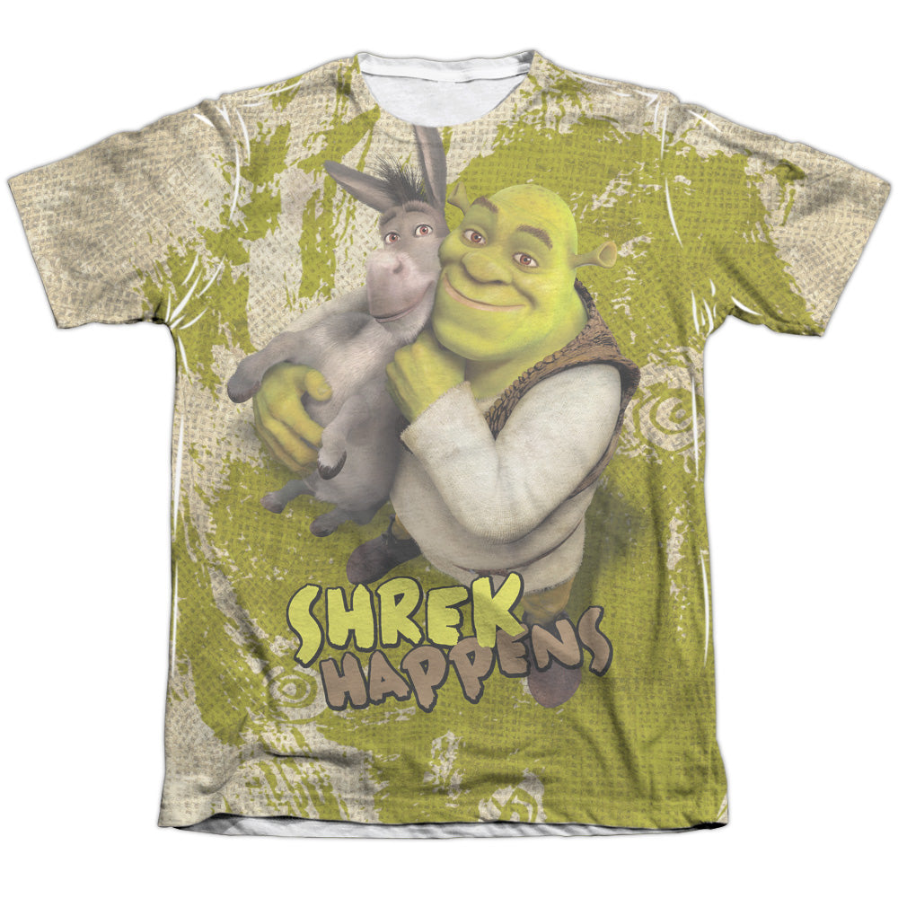 Shrek - Best Friends - Adult Poly/cotton Short Sleeve Tee - White T-shirt