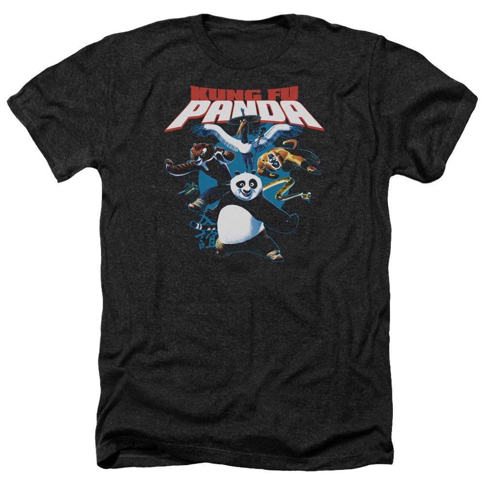 Kung Fu Panda - Kung Fu Group - Adult Heather-black