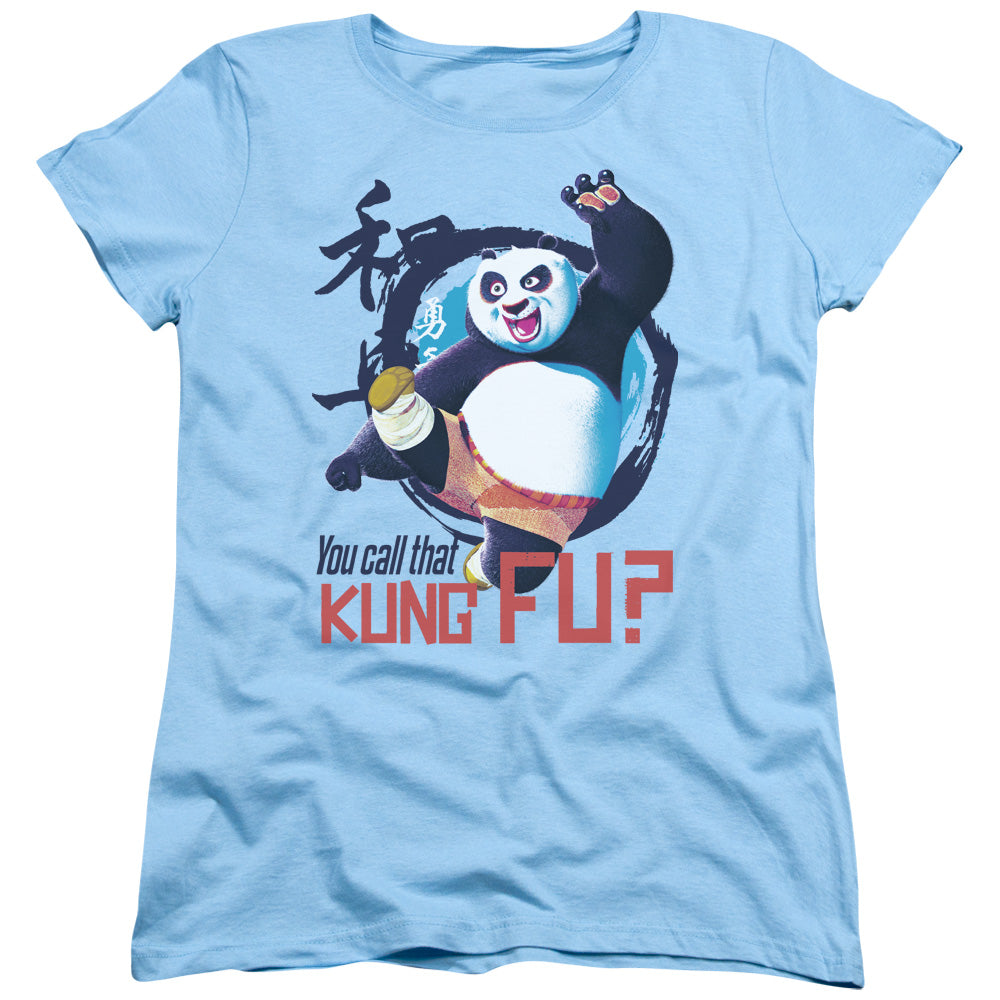 Kung Fu Panda - Kung Fu - Short Sleeve Womens Tee - Light Blue T-shirt