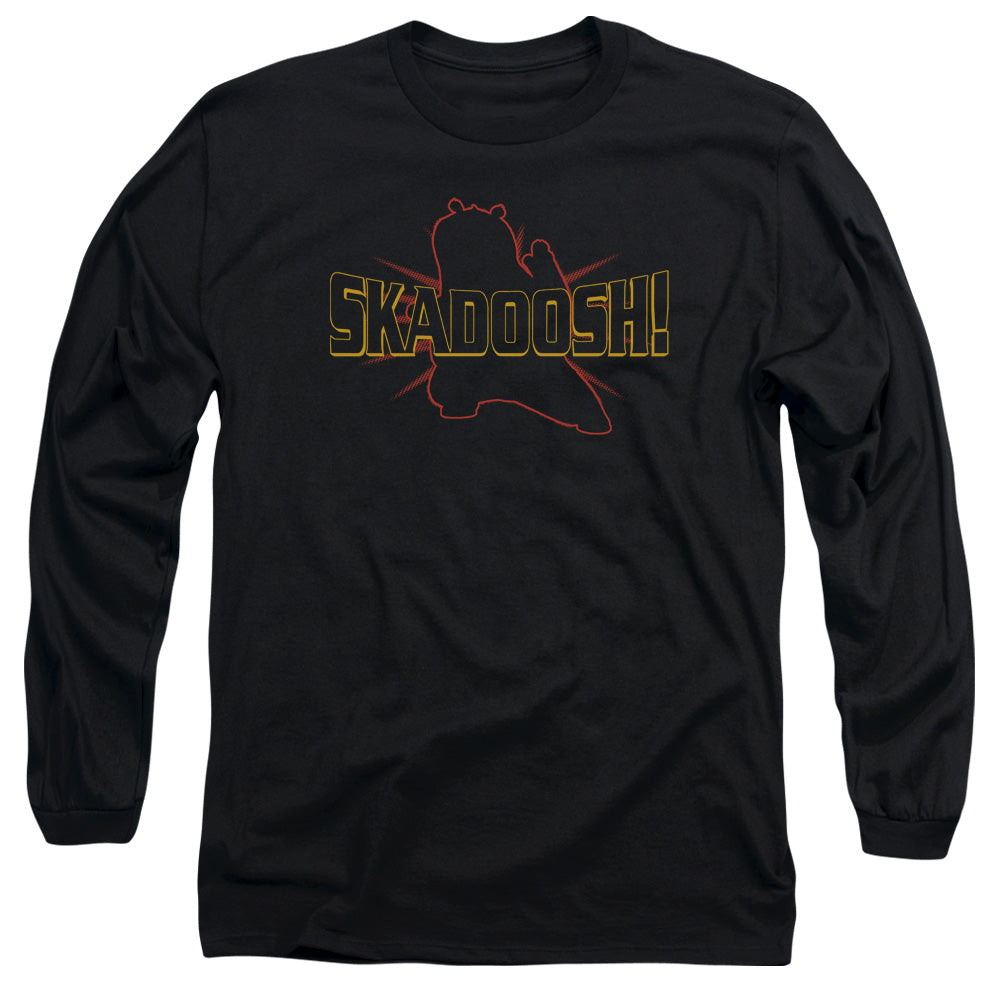 Kung Fu Panda - Skadoosh - Long Sleeve Adult 18/1 - Black T-shirt