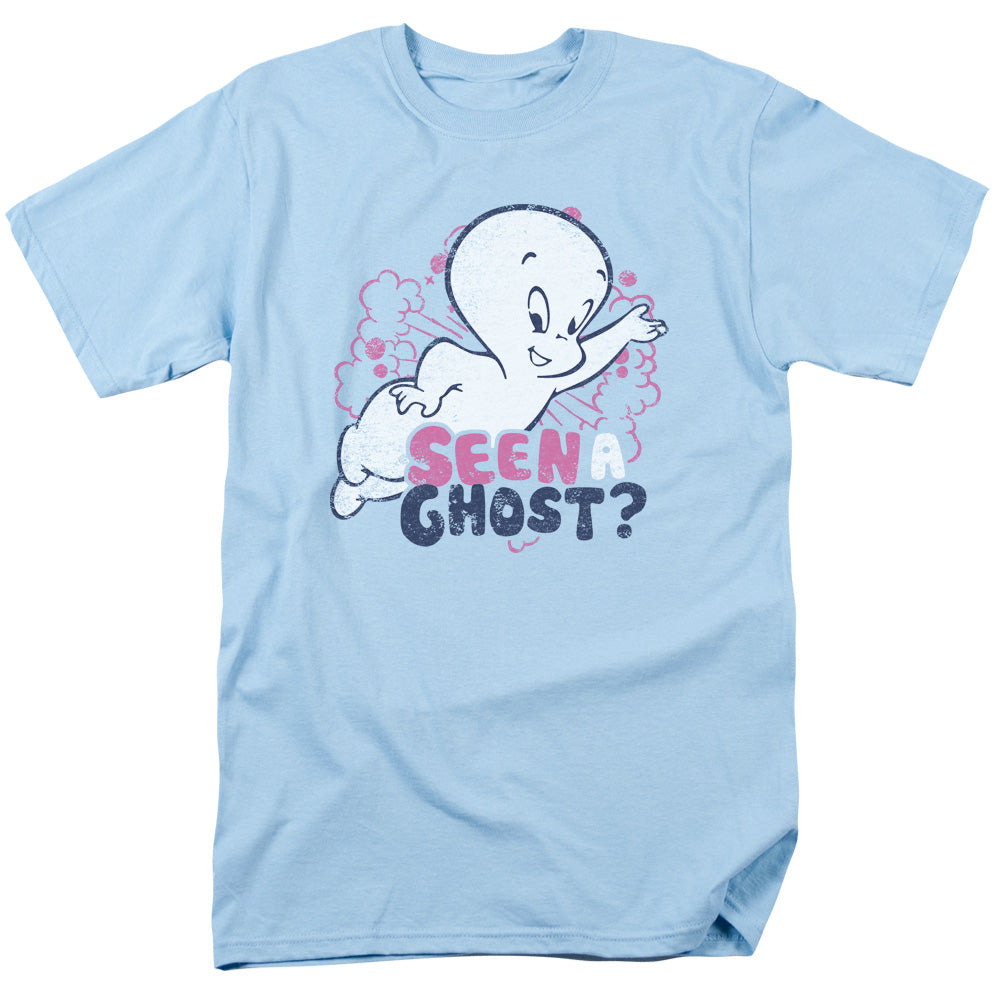 Casper - Seen A Ghost - Short Sleeve Adult 18/1 - Light Blue T-shirt