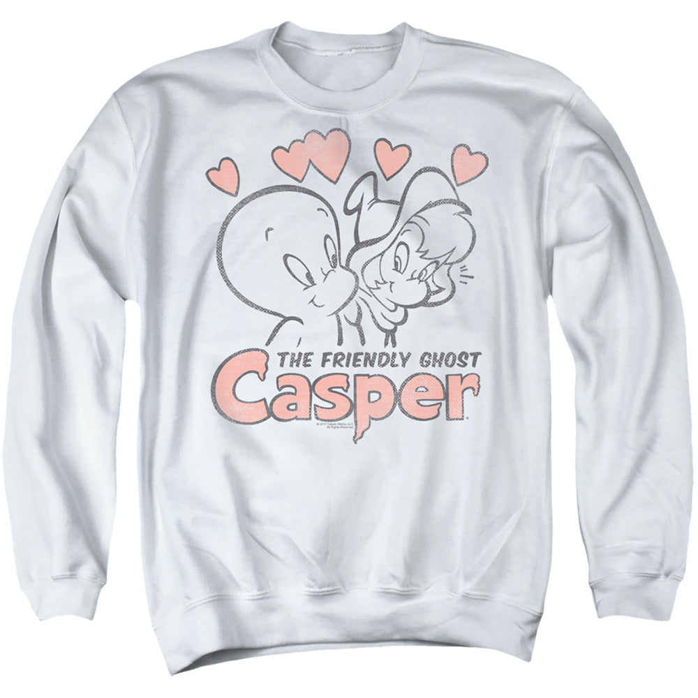 Casper - Hearts - Adult Crewneck Sweatshirt - White