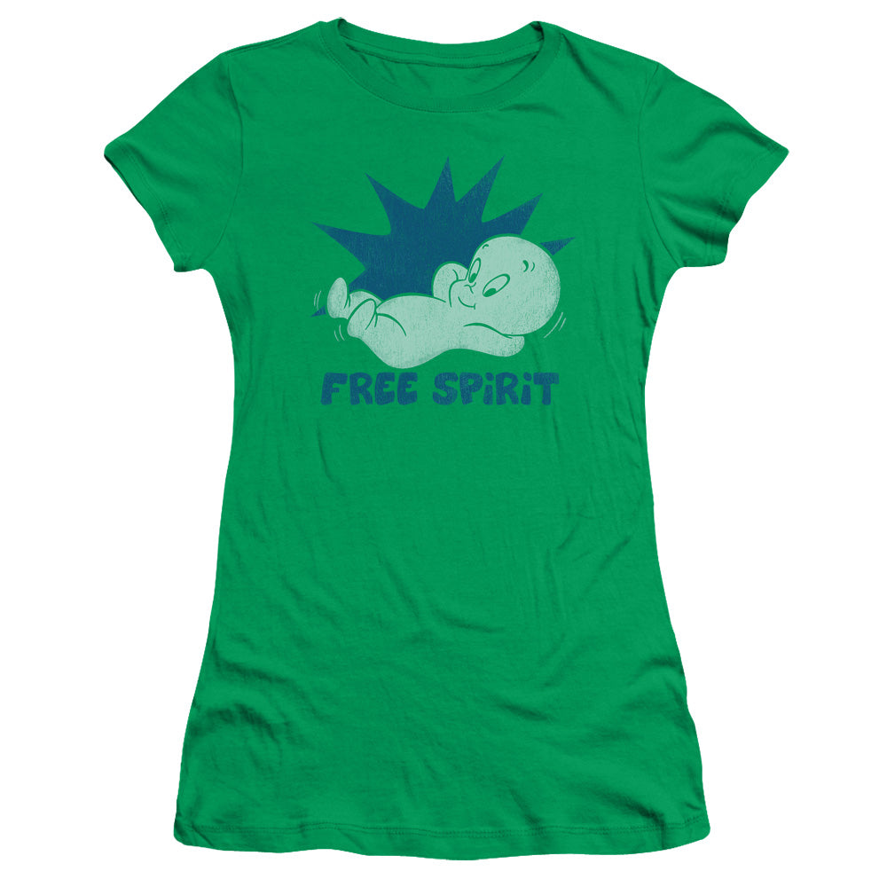 Casper - Free Spirit - Short Sleeve Junior Sheer - Kelly Green T-shirt