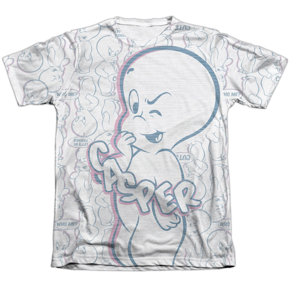 Casper - Friendly Ghost - Adult Poly/cotton Short Sleeve Tee - White T-shirt