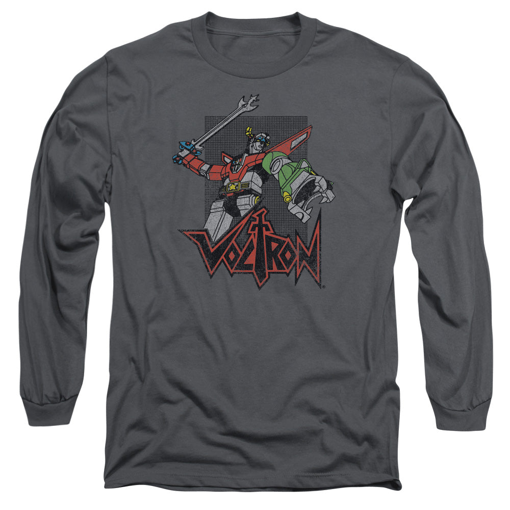 Voltron - Roar - Long Sleeve Adult 18/1 - Charcoal T-shirt
