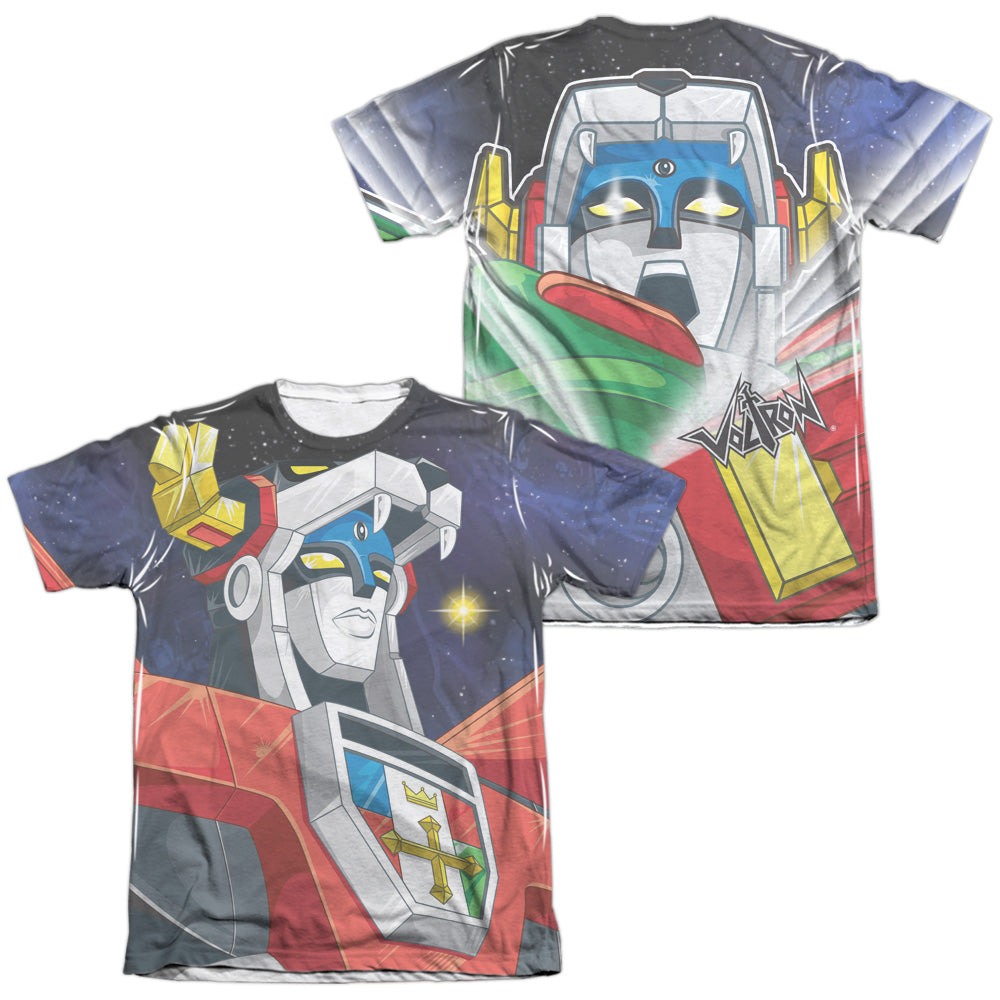 Voltron - Space (Front/back Print) - Adult Poly/cotton Short Sleeve Tee - White T-shirt