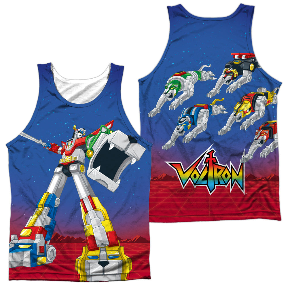 Voltron - Form Voltron (Front/back Print) - Adult 100% Poly Tank Top - White