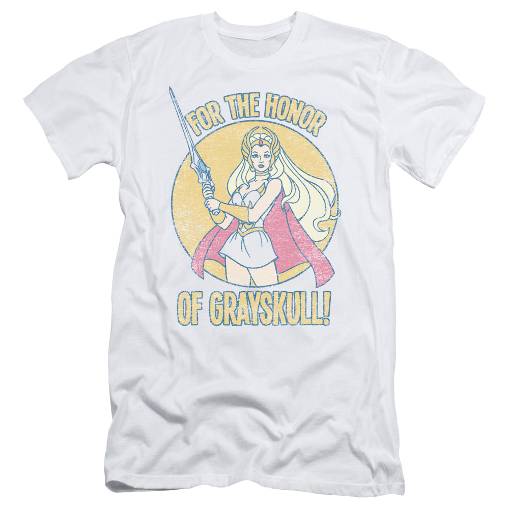 She Ra - Honor Of Grayskull - Short Sleeve Adult 30/1 - White T-shirt