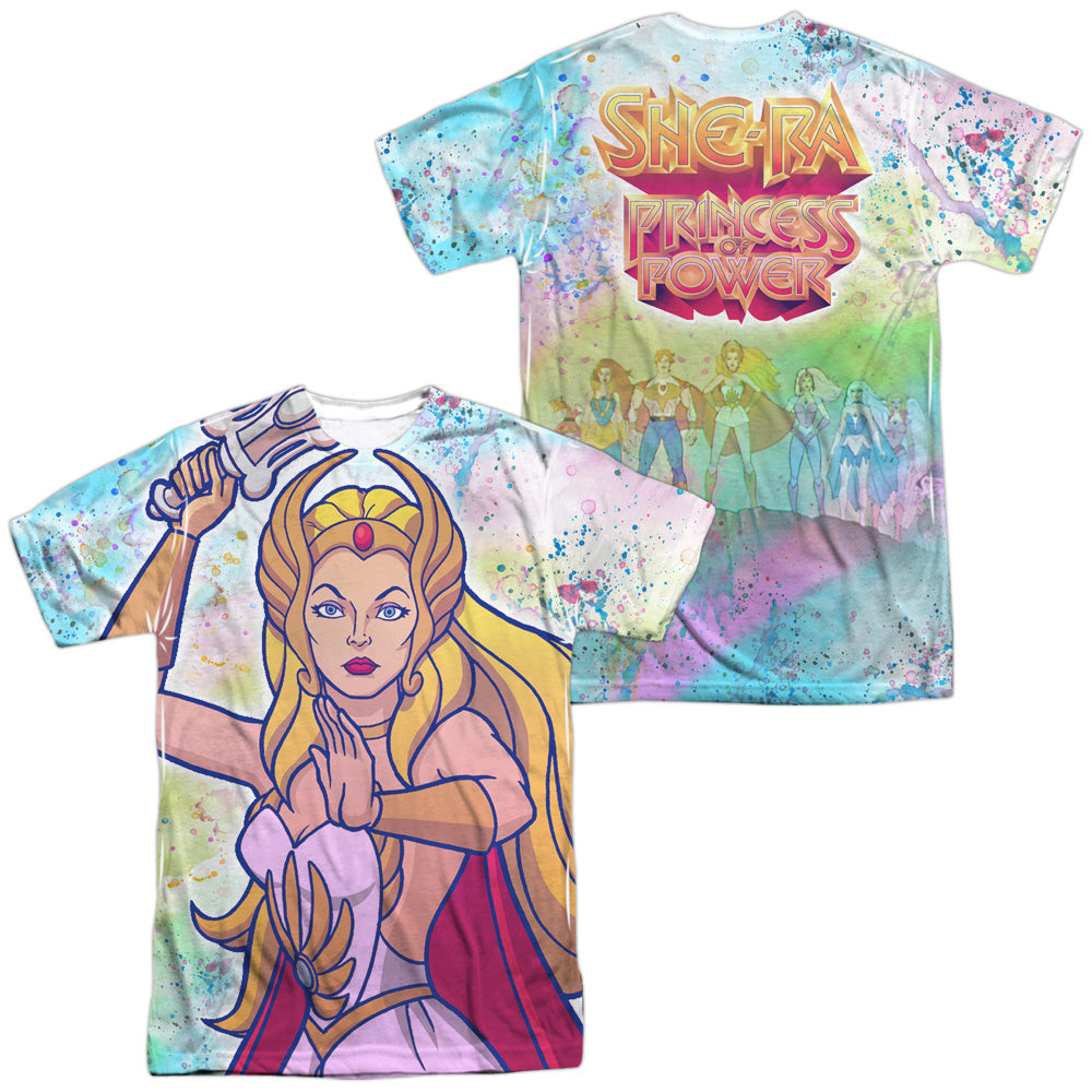 She Ra - Title (Front/back Print) - Short Sleeve Adult Poly Crew - White T-shirt