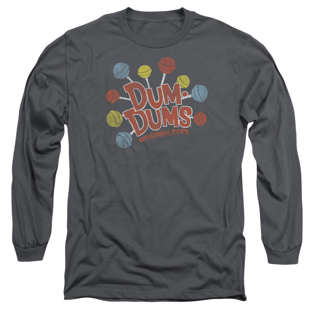Dum Dums - Original Pops - Long Sleeve Adult 18/1 - Charcoal T-shirt