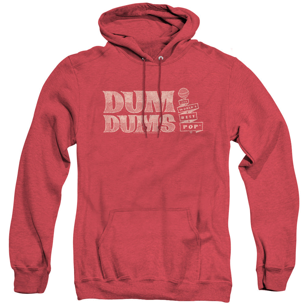 Dum Dums - Worlds Best - Adult Heather Hoodie - Red