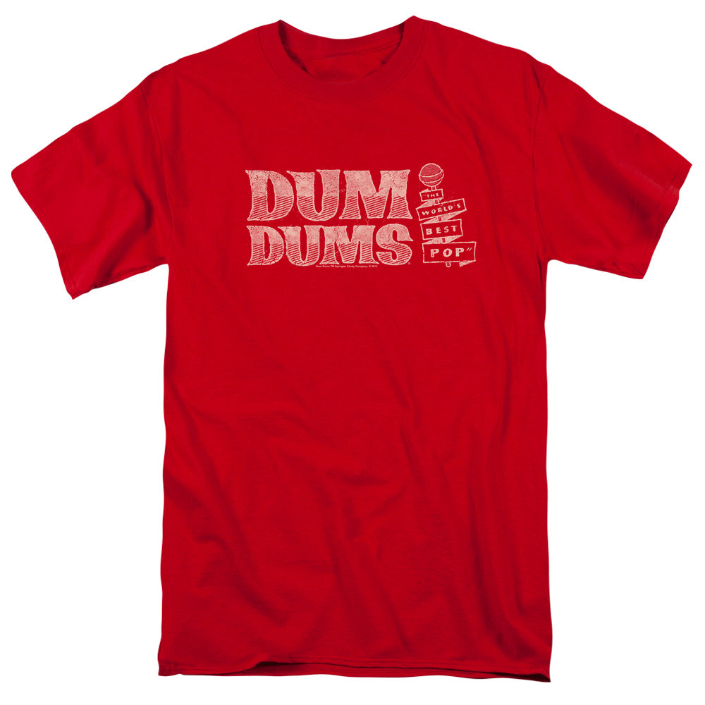 Dum Dums - Worlds Best - Short Sleeve Adult 18/1 - Red T-shirt