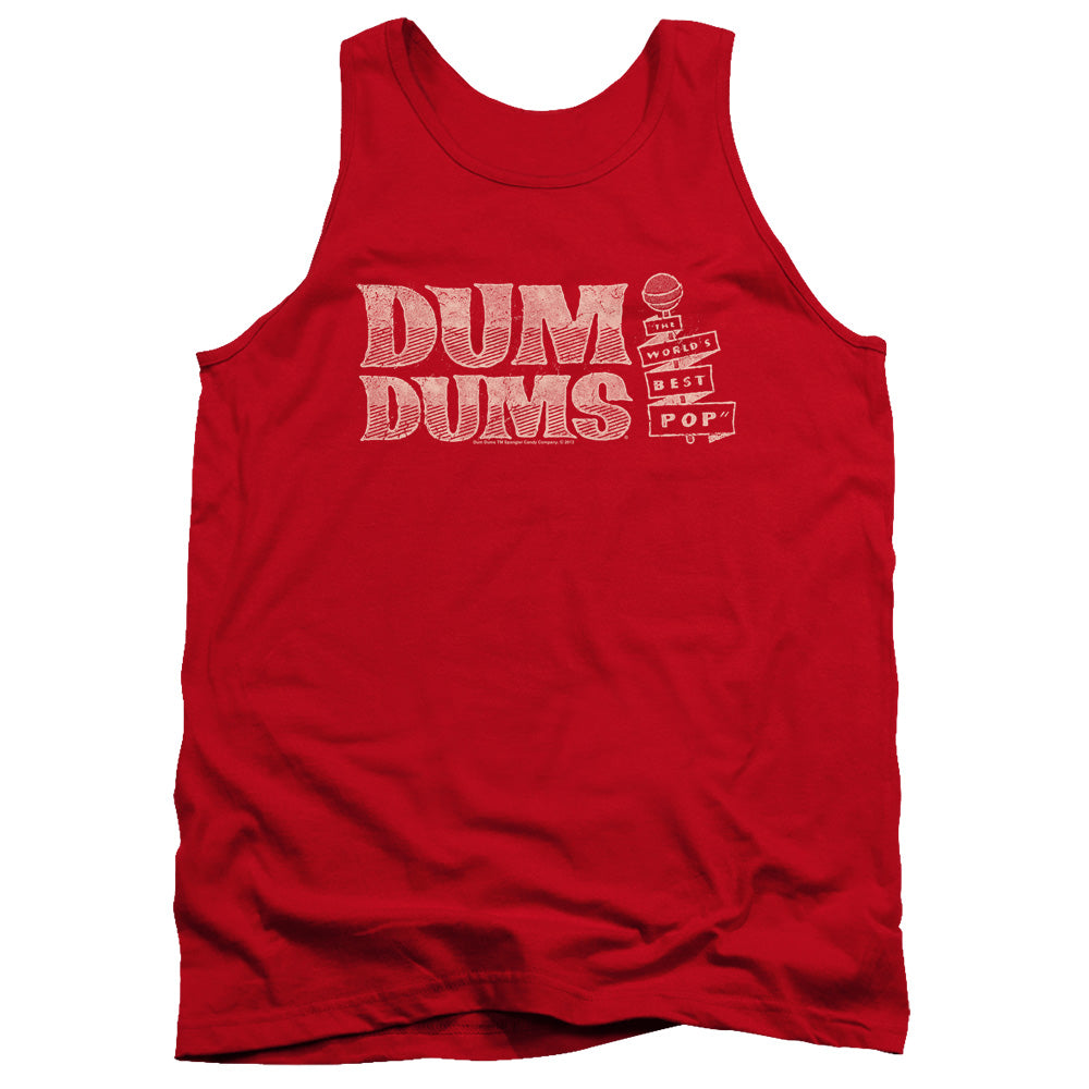 Dum Dums - Worlds Best - Adult Tank - Red