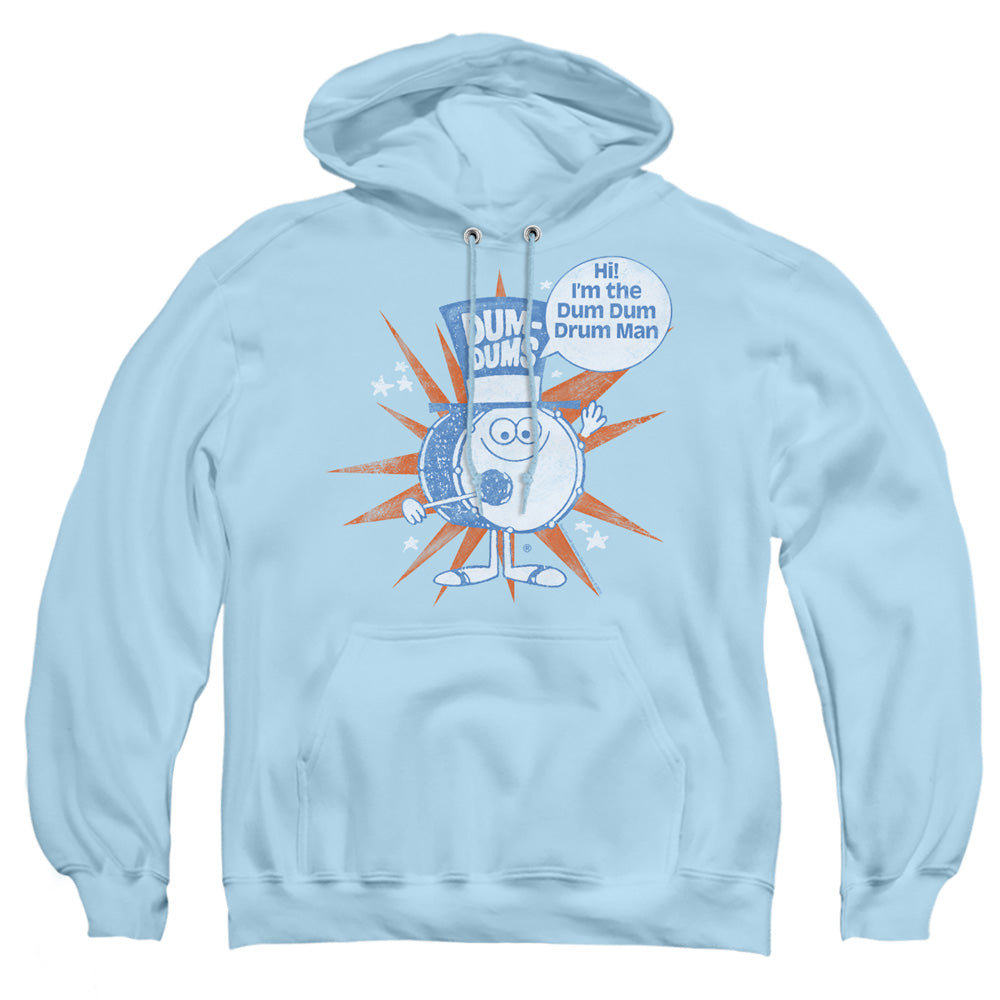 Dum Dums - Drum Man - Adult Pull-over Hoodie - Light Blue