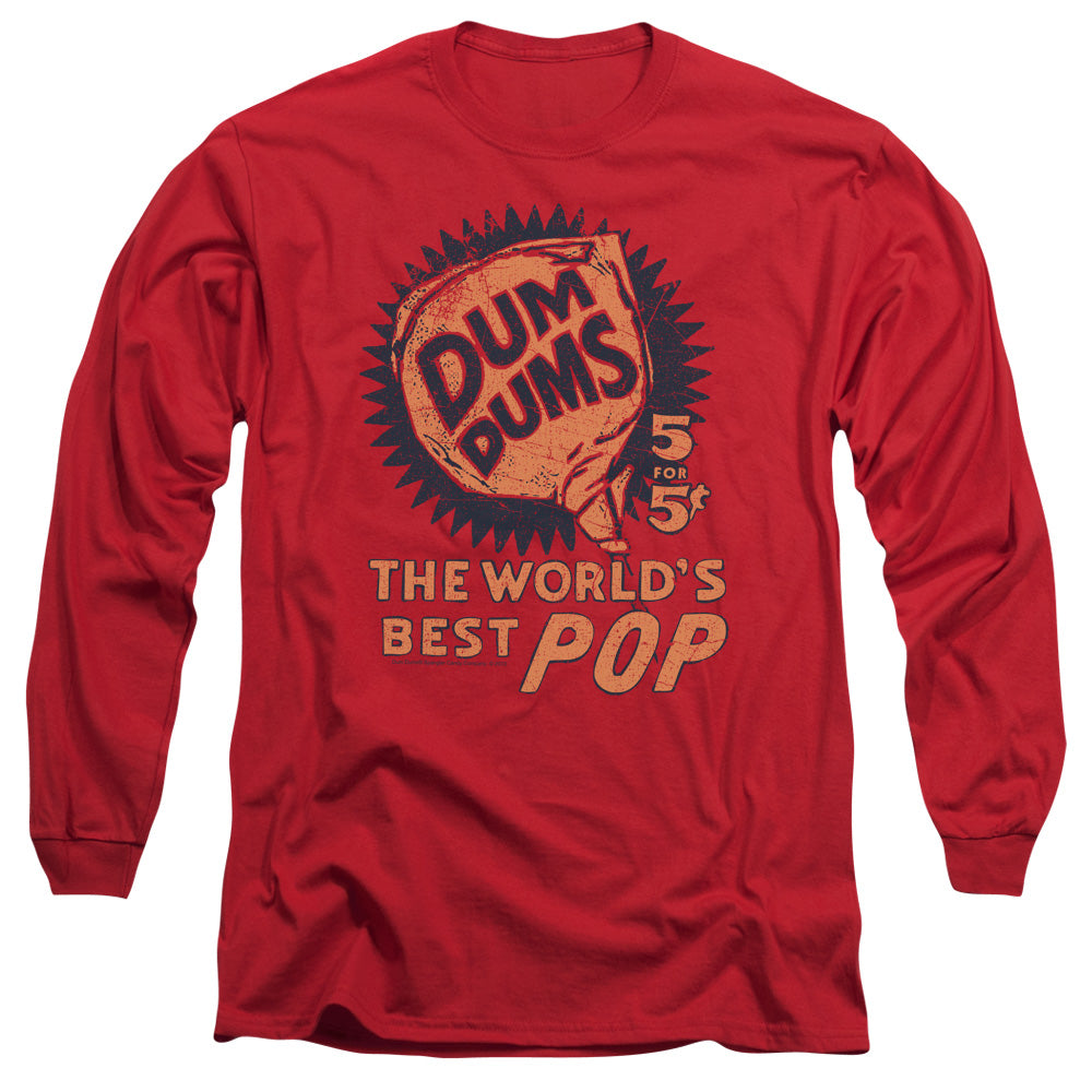 Dum Dums - 5 For 5 - Long Sleeve Adult 18/1 - Red T-shirt