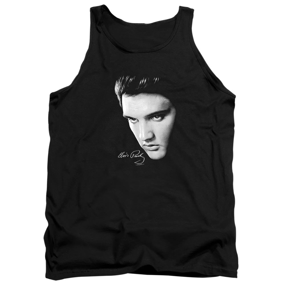 Elvis Presley - Face - Adult Tank - Black