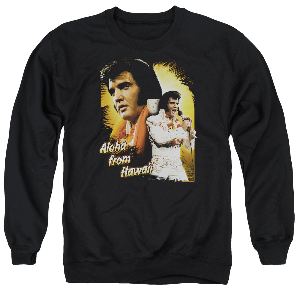 Elvis Presley - Aloha - Adult Crewneck Sweatshirt - Black