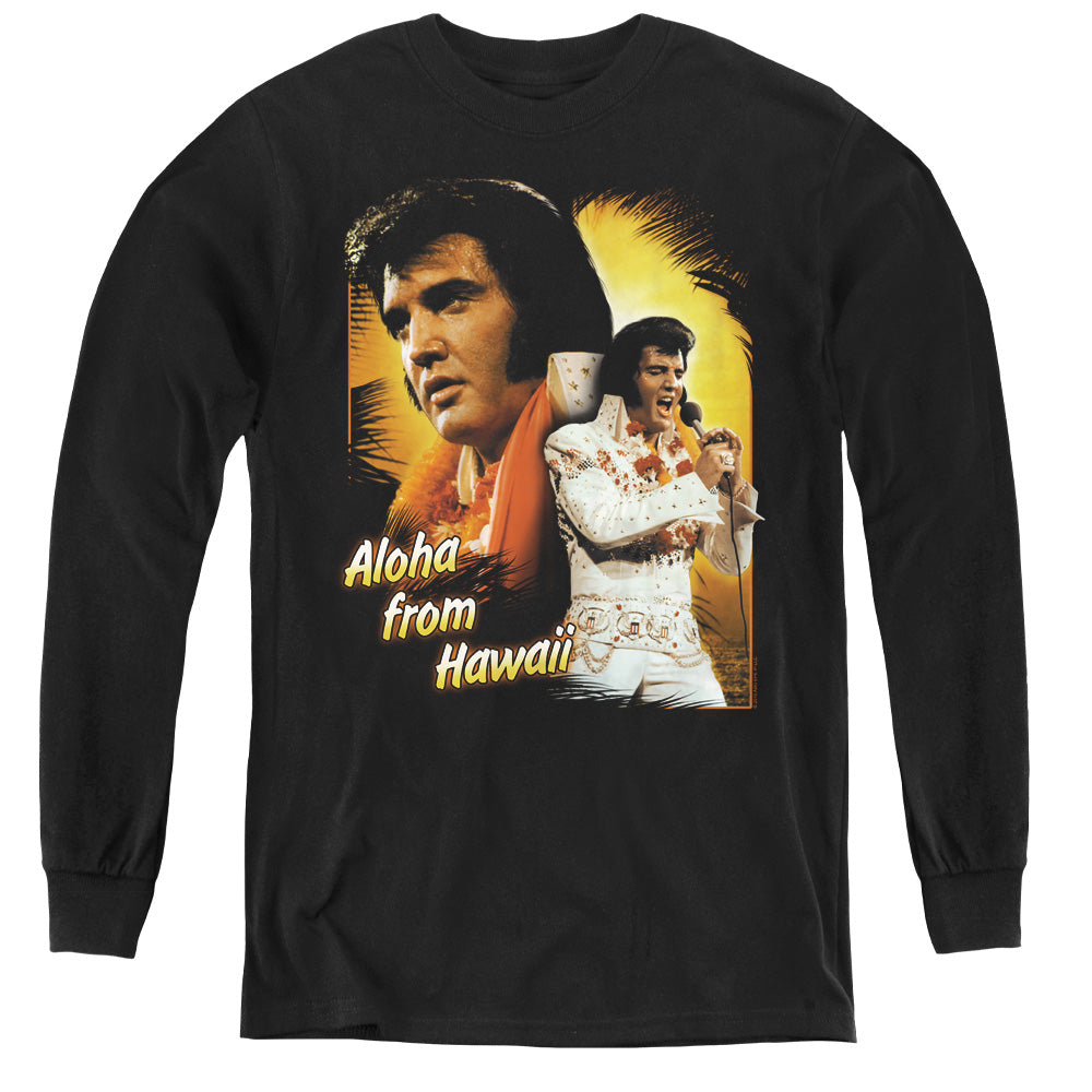 Elvis Presley - Aloha - Youth Long Sleeve Tee - Black