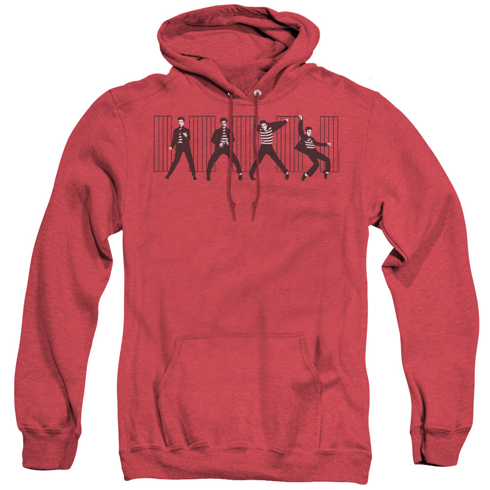 Elvis Presley - Jailhouse Rock - Adult Heather Hoodie - Red