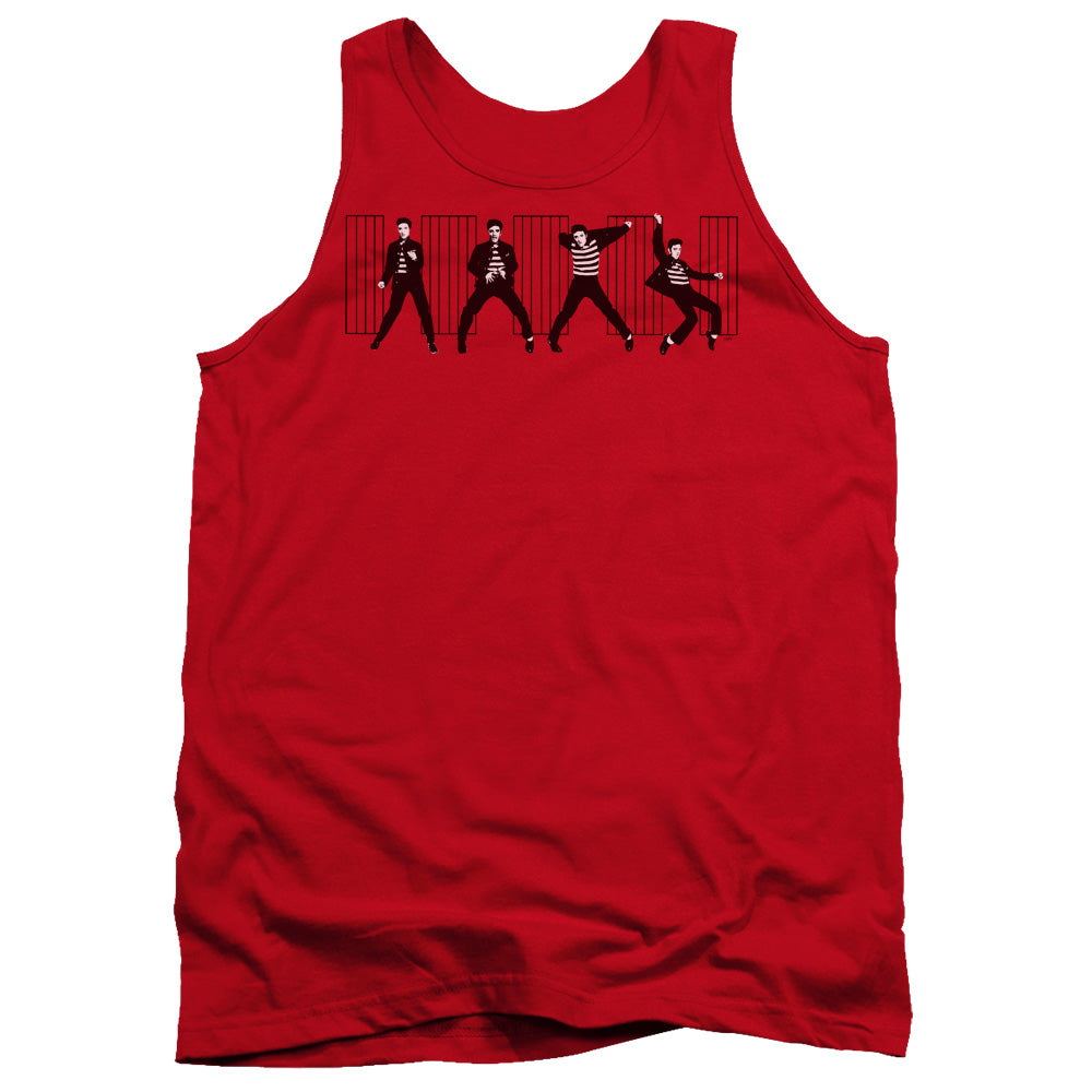 Elvis Presley - Jailhouse Rock - Adult Tank - Red