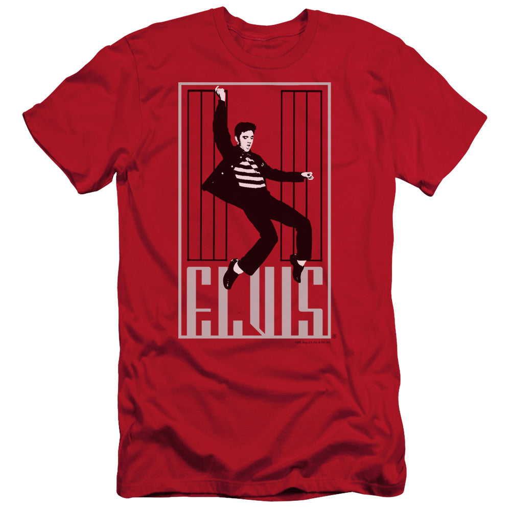 Elvis Presley - One Jailhouse - Short Sleeve Adult 30/1 - Red T-shirt
