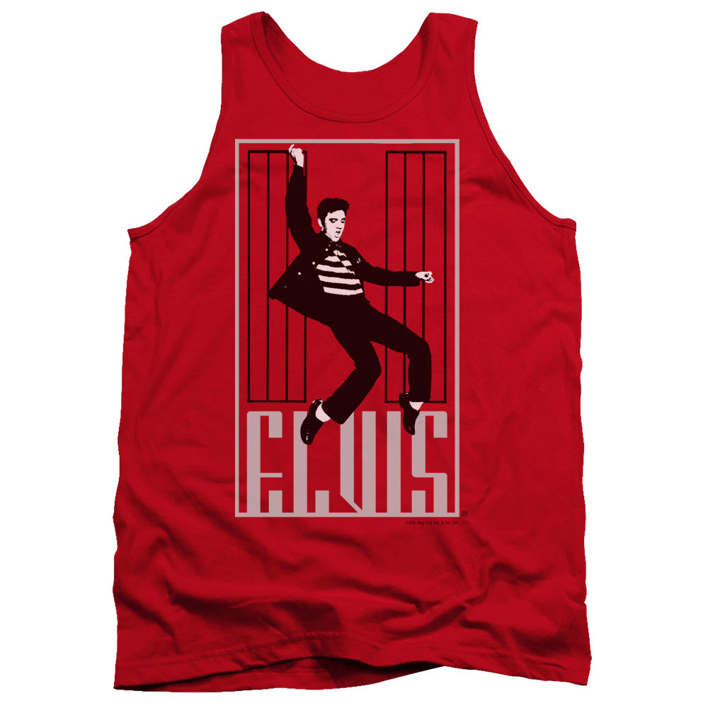 Elvis Presley - One Jailhouse - Adult Tank - Red