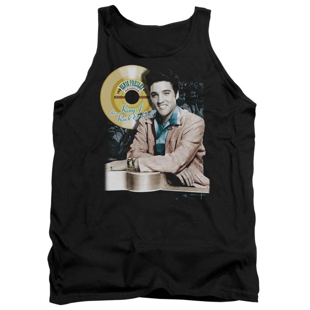 Elvis Presley - Gold Record - Adult Tank - Black