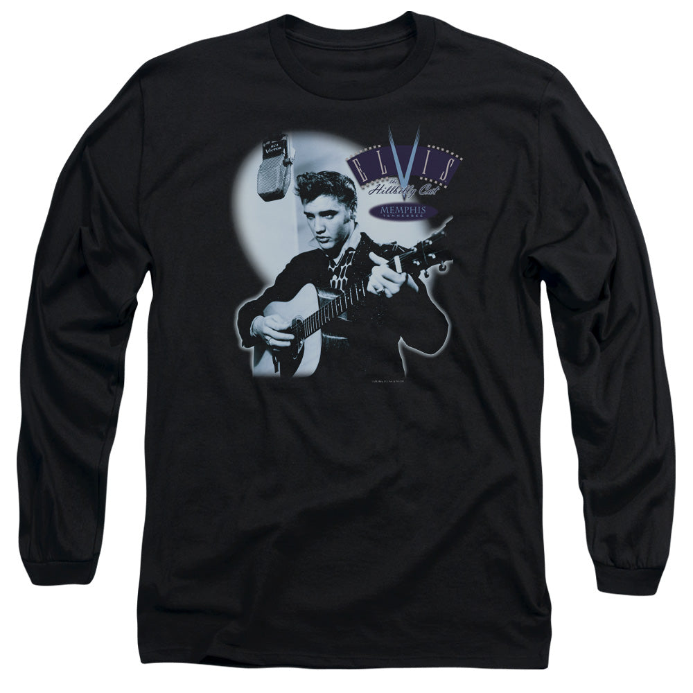 Elvis Presley - Hillbilly Cat - Long Sleeve Adult 18/1 - Black T-shirt
