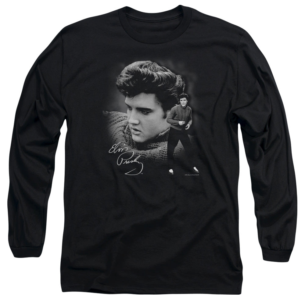 Elvis Presley - Sweater - Long Sleeve Adult 18/1 - Black T-shirt