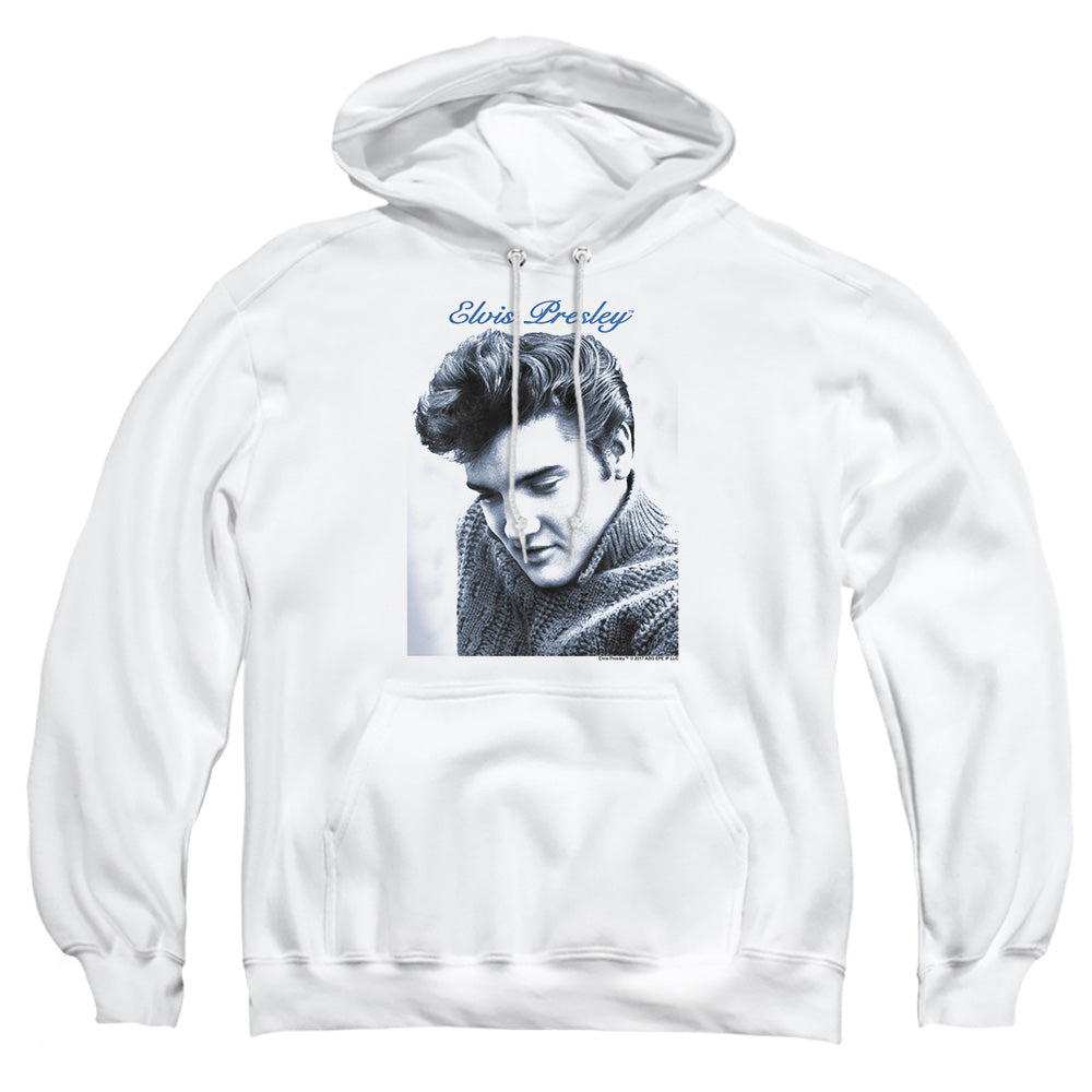 Elvis Presley - Script Sweater - Adult Pull-over Hoodie - White